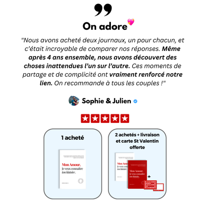 Journal : Mon Amour, Je veux connaître ton histoire